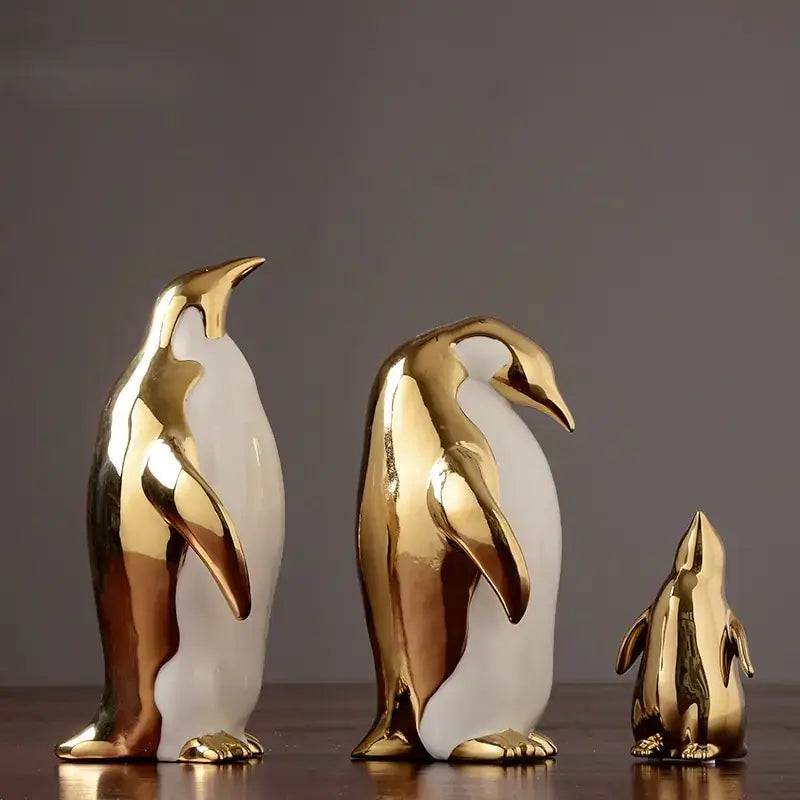 Cute penguin home decor accent on desk