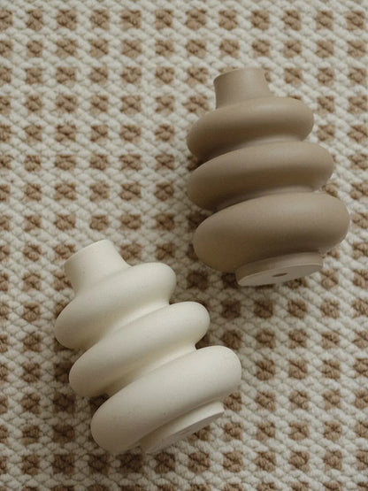 Close-up of large ceramic decorative vase