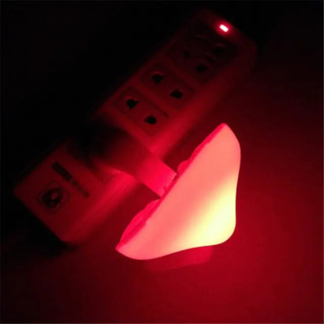 plugged-in mushroom night light with sensor LED