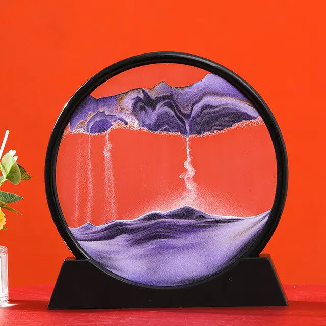 3D moving sand art decor relaxing kinetic motion