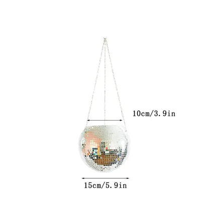 disco ball hanging vase home interior styling