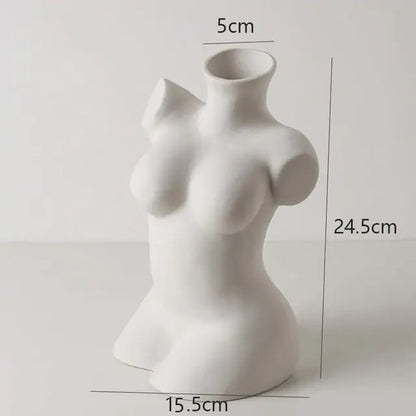 Ceramic sculpture vase front view