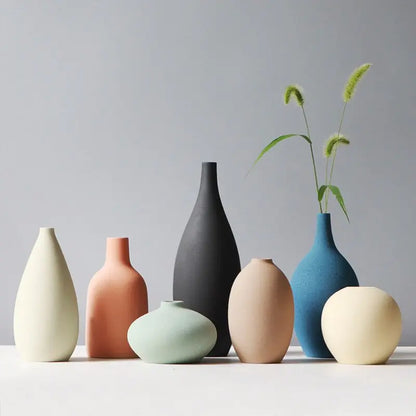 Nordic ceramic vases front view