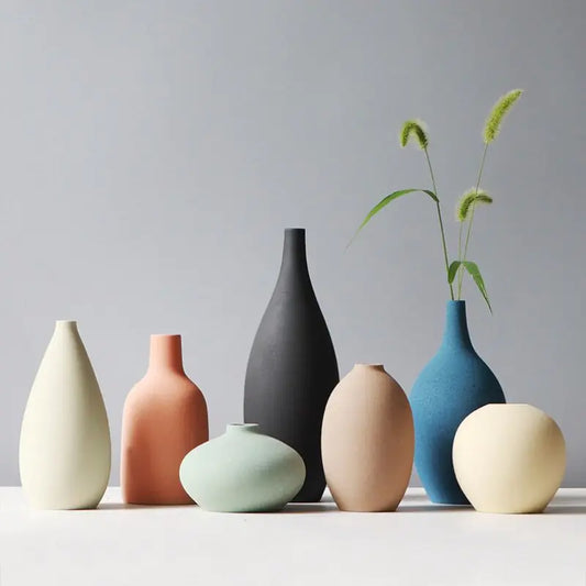Nordic ceramic vases front view