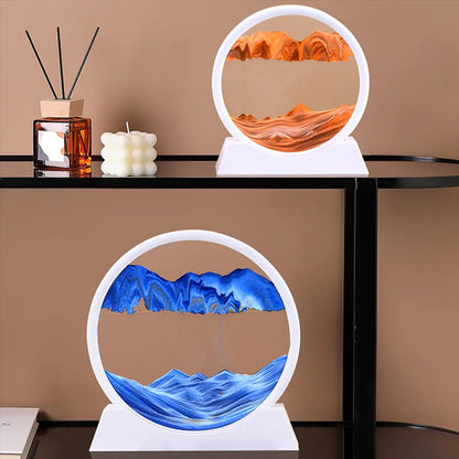 3D moving sand art decor for office desk