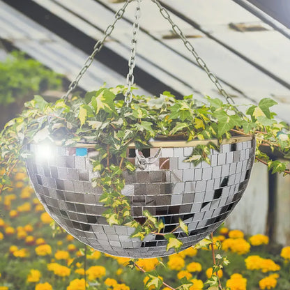disco ball hanging vase suspended decorative piece