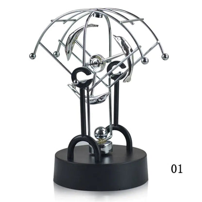 Creative miniature physics decor showing scientific balance