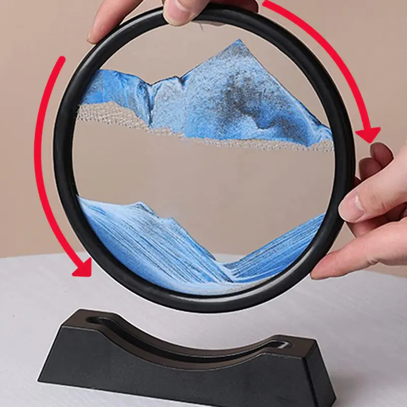 3D moving sand art decor relaxing kinetic motion